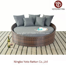 Steel Small Daybed with PE Rattan for Outdoor (1214)